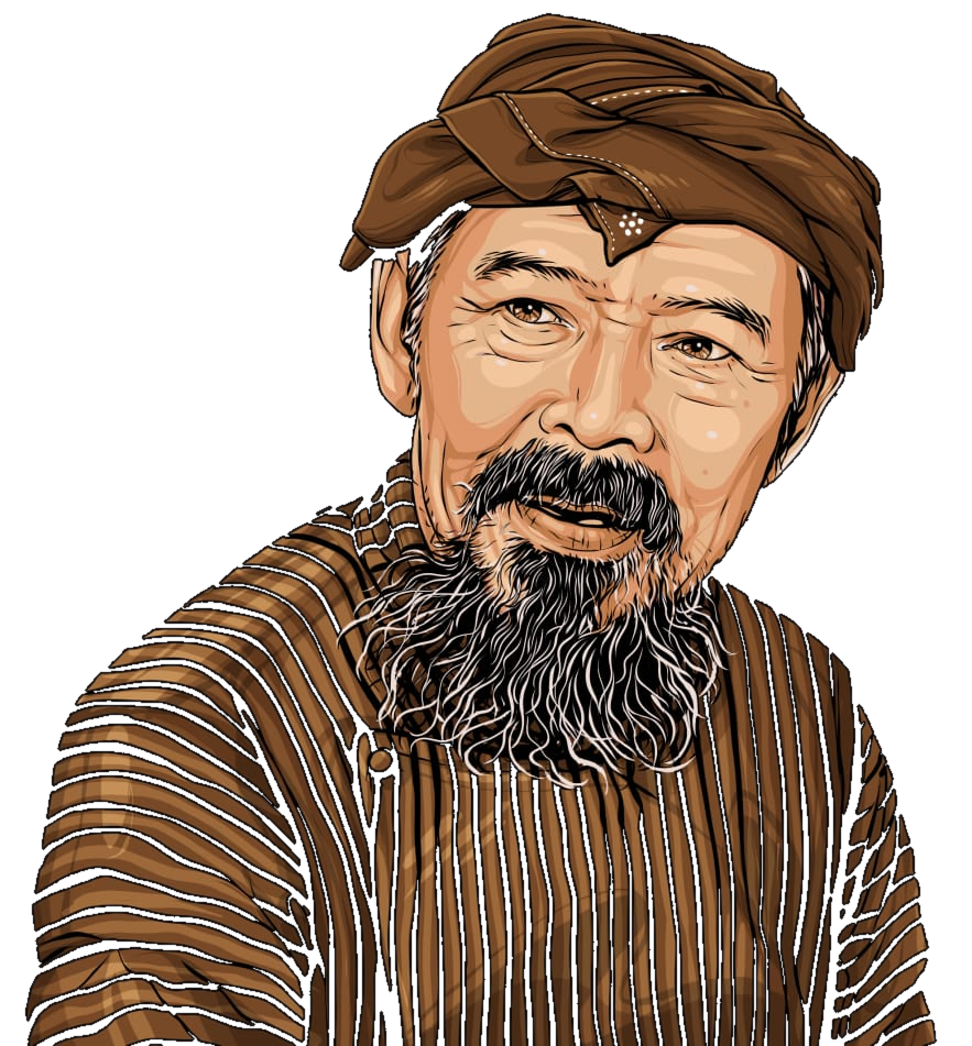 Ilustrasi tokoh budaya Dieng